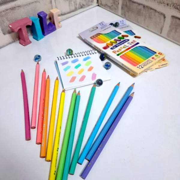 مداد رنگی پاستلی 12 رنگ
