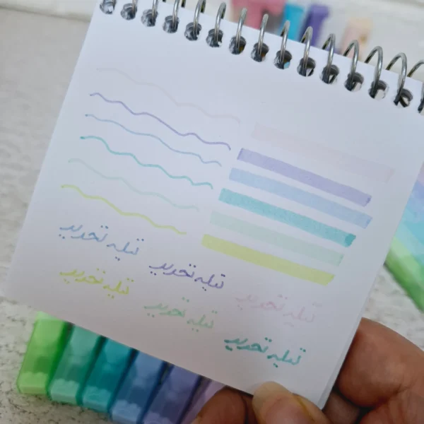 هایلایتر مکعبی دو طرفه 6 رنگ