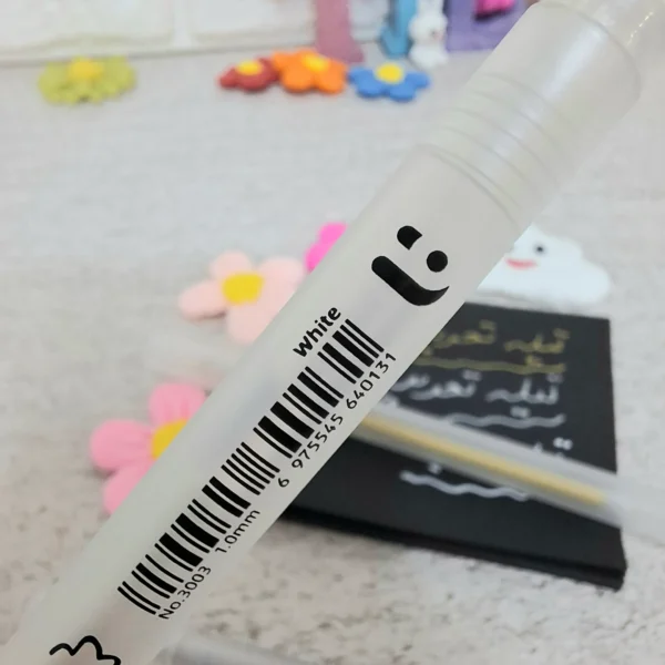 خودکار سفید، طلایی و نقره ای ژله ای